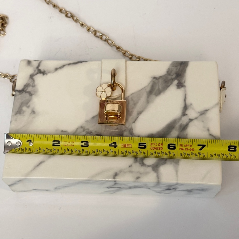 Vintage Marble Pattern Box Purse - Picture 10 of 10